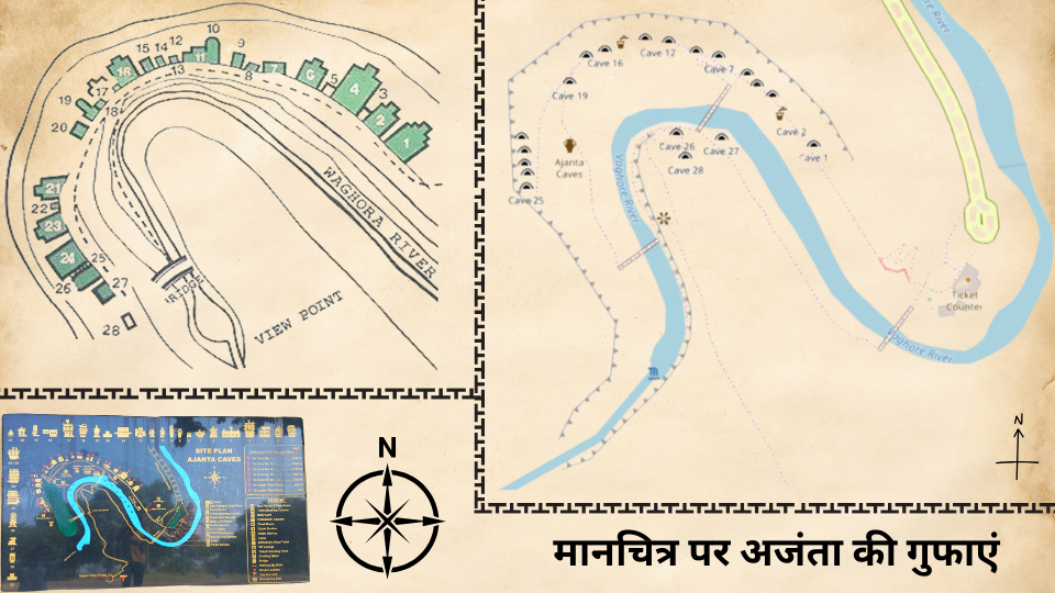 ajanta caves on map